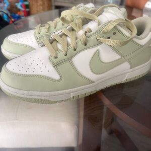 Nike Green and White Sneakers